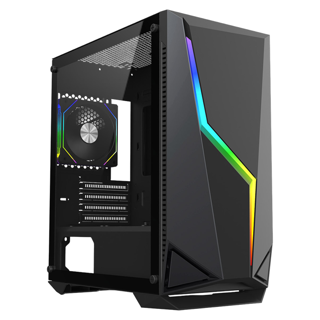 CiT Volt Micro Tower Gaming Case - Black 